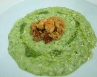 La recette du fameux risotto au pesto basilic....