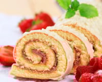 Gâteau roulé à la framboise