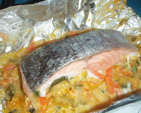 Saumon en papillote des îles