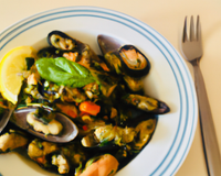 Salade de moules au pistou