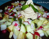 Très fraîche et colorée cette salade est parfaite pour cet été. Avis aux amateurs.
