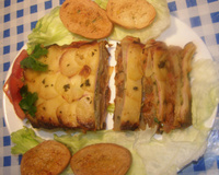 Terrine de pommes de terre et confit d'Aubergine