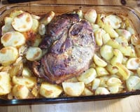 Rouelle de porc à la moutarde et vin blanc