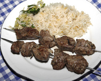 Brochettes de marinade d'agneau à l'orientale