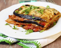 Lasagnes maison aux aubergines et tomates