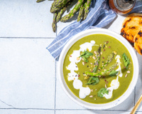 Velouté d'asperges et courgettes