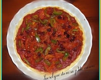 Tarte fine aux légumes du soleil et au chorizo