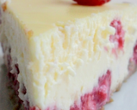 Cheesecake aux framboises & chocolat blanc