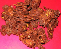 Rose des sables à la végétaline, chocolat noir et zeste d'orange 