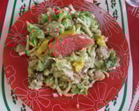 Salade fraîche thon, pamplemousse et moutarde