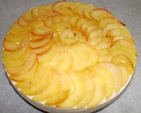 Bavarois aux pommes sur Brownie