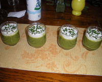 Velouté de courgette et sa crème