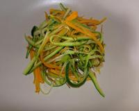 Peler les légumes, les râper avec une râpe à gros trous.Dans une sauteuse, mette un filet d'huile d'olive, y faire revenir une échalote et quelques gousses d'ail, y ajouter…
