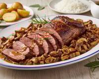 Cuissot de chevreuil aux cèpes