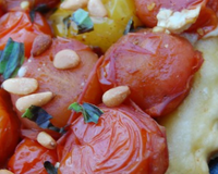 Tatin à la tomate, au miel et au chèvre... la dernière recette d'un bel été!