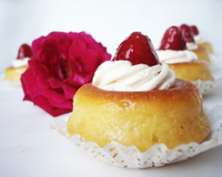 Mini savarin aux fraises