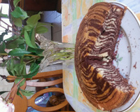 Gâteau zébré vanille chocolat