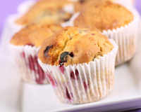 Muffins fruits confits et compote de pommes sans œufs ni lait