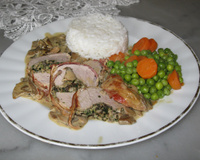 Filet mignon farci aux herbes et à la moutarde