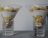 Verrine de pommes au fromage blanc