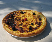 Tarte à la rhubarbe façon flan