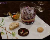 Verrine citron myrtilles et nuage anisé