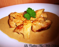 Poulet coco, curry et pomme