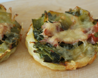 Tartelettes aux poireaux, jambon cru et Comté