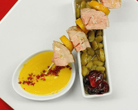 Brochettes Mignonnes Fondantes, Flageolets légers : battle pour le fun...