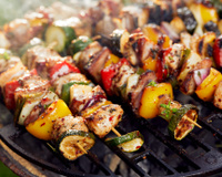 Brochettes de poulet au barbecue