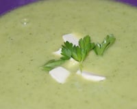 Velouté de courgettes et fromage frais