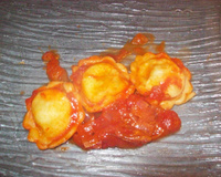 Ravioles au fromage de chèvre et lardons
