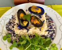 Moule à la savoyarde et son riz safrané