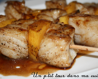 P'tites brochettes cabillaud et mangue