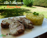 Filet mignon de porc au poivre Vert