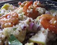 Salade de quinoa aux crevettes marinées