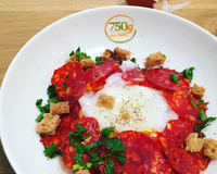 Piperade, œuf parfait et chorizo basque