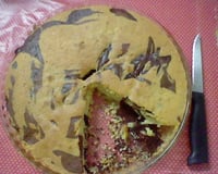 Gâteau rayé chocolat-vanille