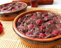 Gratin de framboises au chocolat