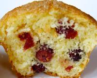 De délicieux muffins bien gonflés aux cranberries !
