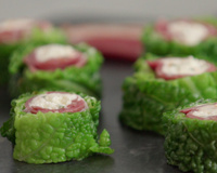 Maki de chou vert au Magret fumé et chèvre frais