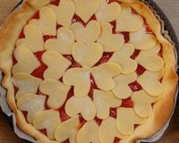 Tarte aux fraises et son topping coeur