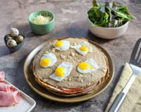 Gâteau de crêpes salées façon croque-madame
