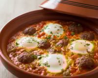 Tajine de kefta aux œufs traditionnel