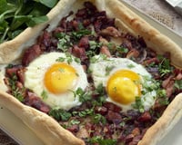Tarte aux oeufs et au bacon