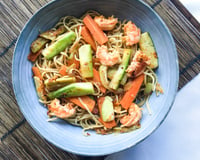 Nouilles sautées aux crevettes faciles
