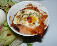 Œufs cocotte au saumon