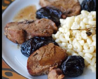 Filet mignon aux pruneaux et sa sauce au vin blanc