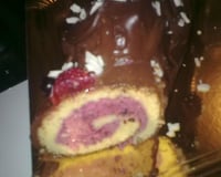 Bûche choco et fuits rouges