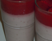 Douceur de panna cotta aux fraises